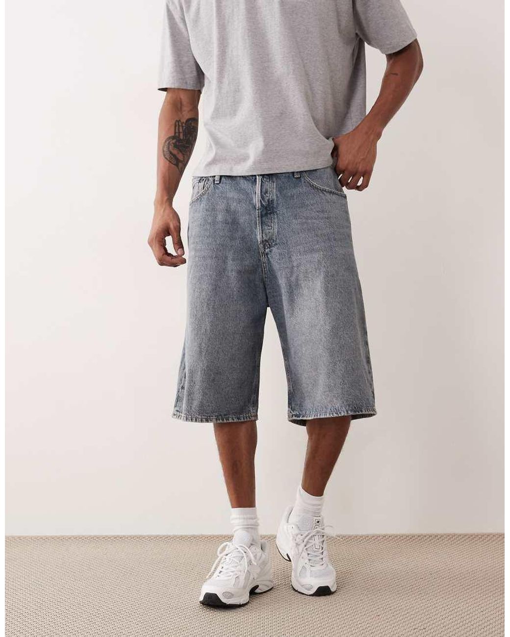 Jack & Jones Natural Ron Denim Jorts for men