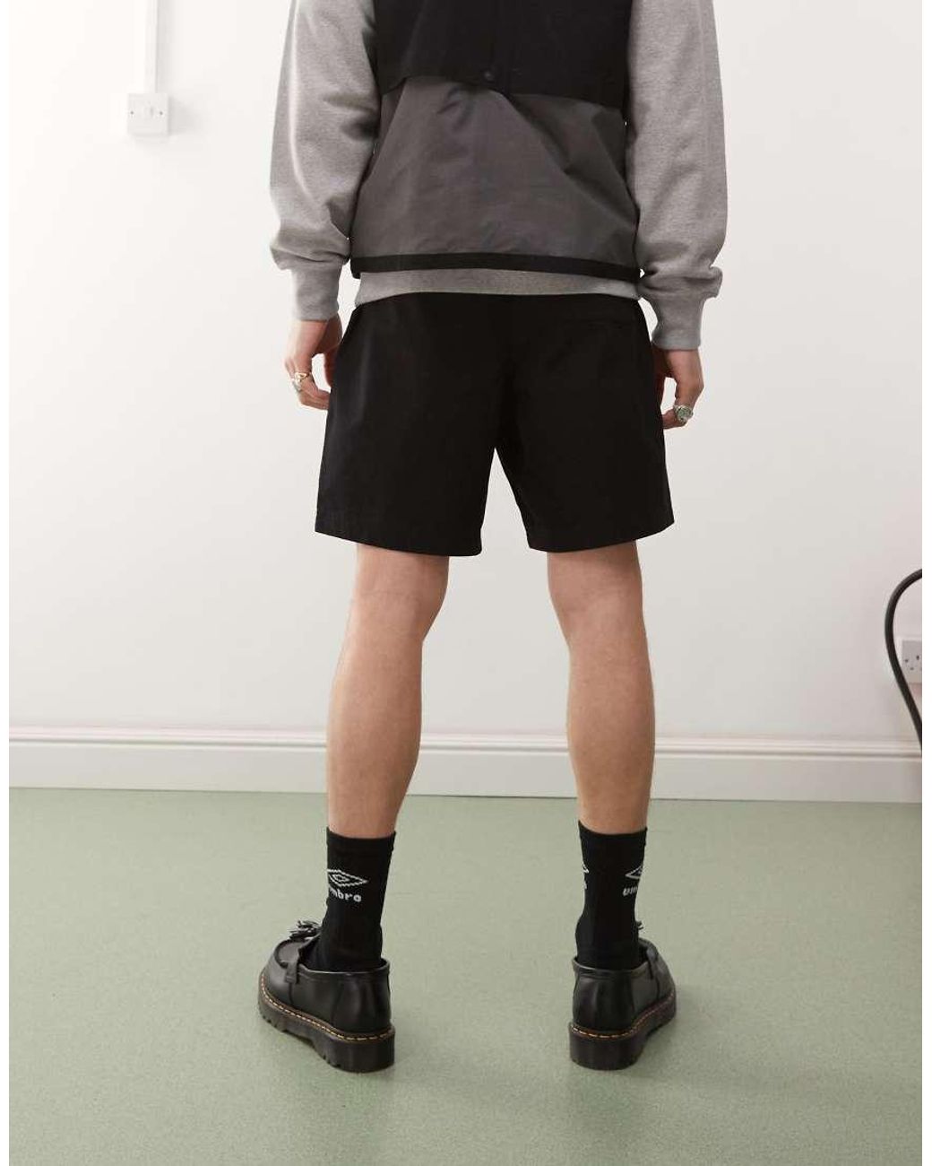 Umbro Black Belted Shorts for men