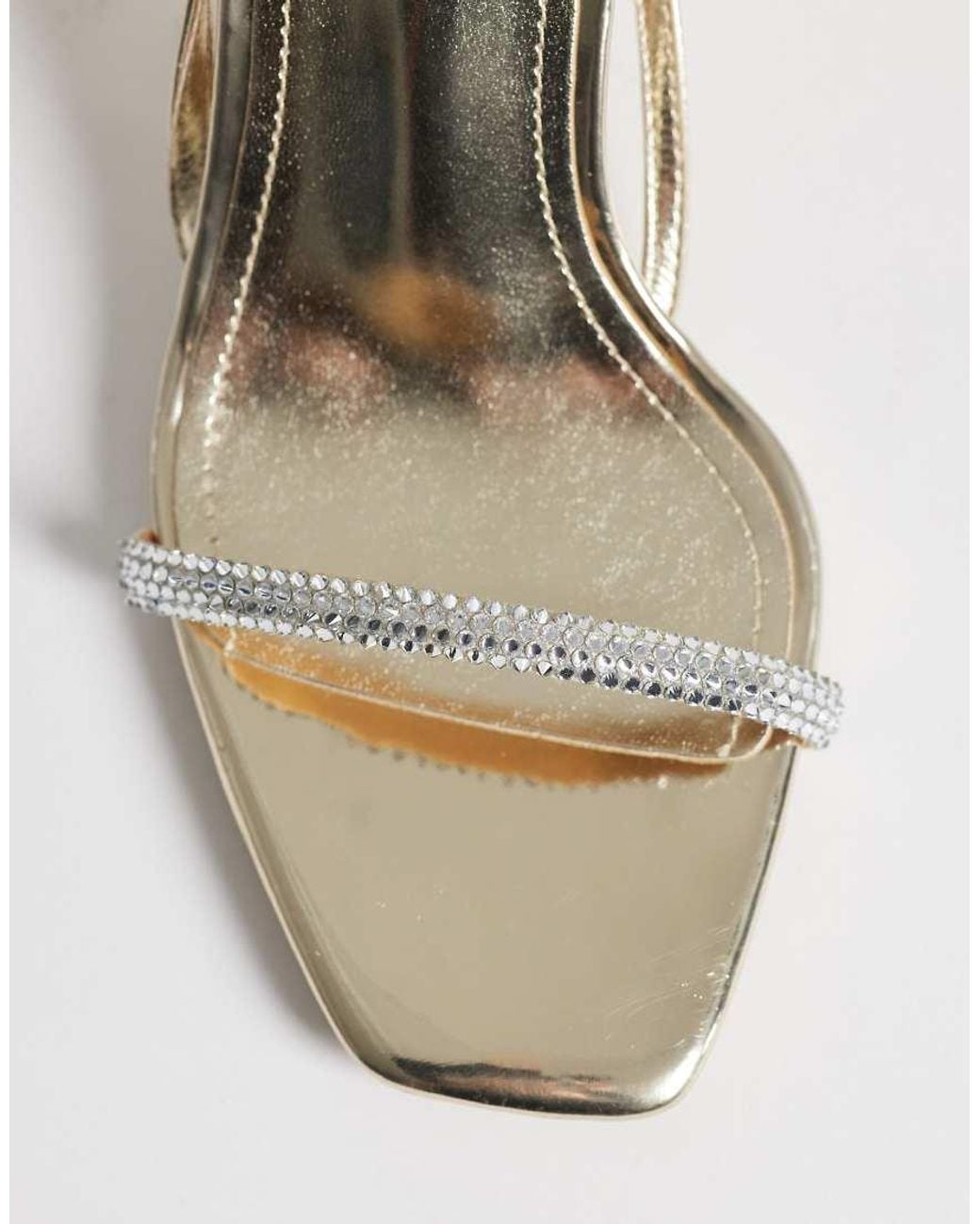 SIMMI Metallic Simmi London Gillespie Wide Fit High Heeled Sandals