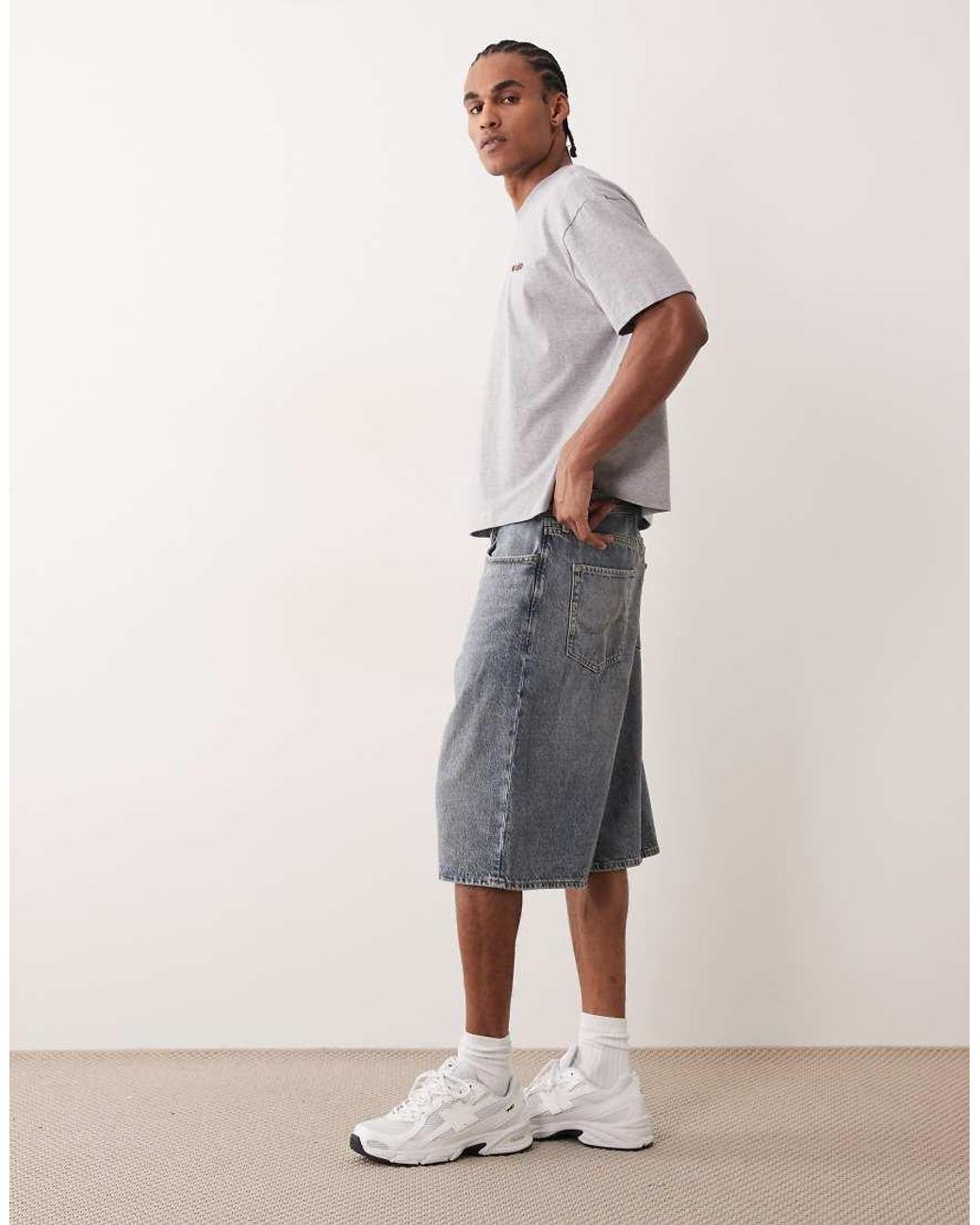 Jack & Jones Natural Ron Denim Jorts for men