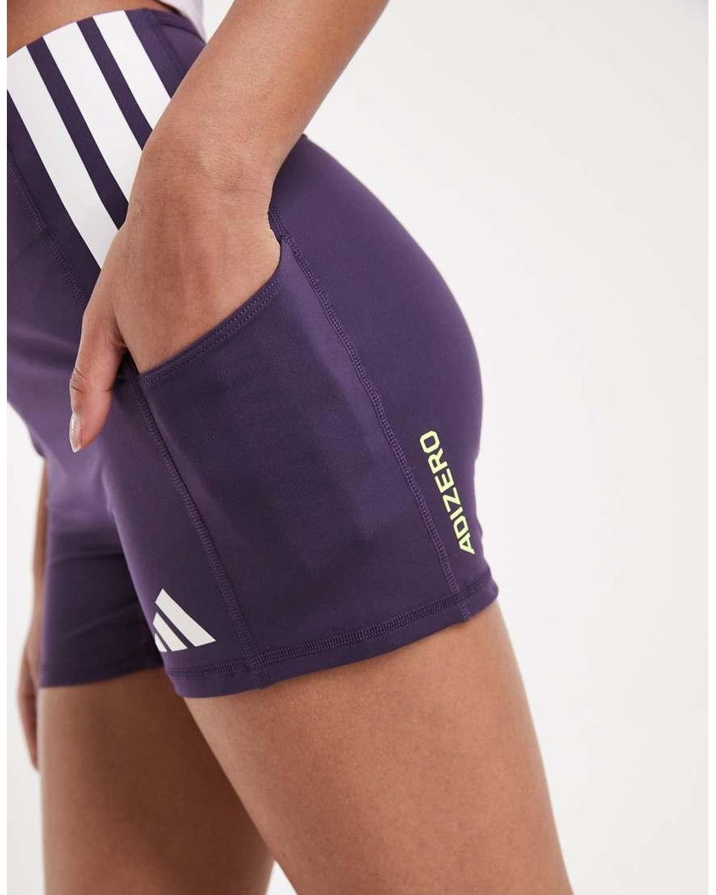 Adidas Originals White Adizero Short Leggings
