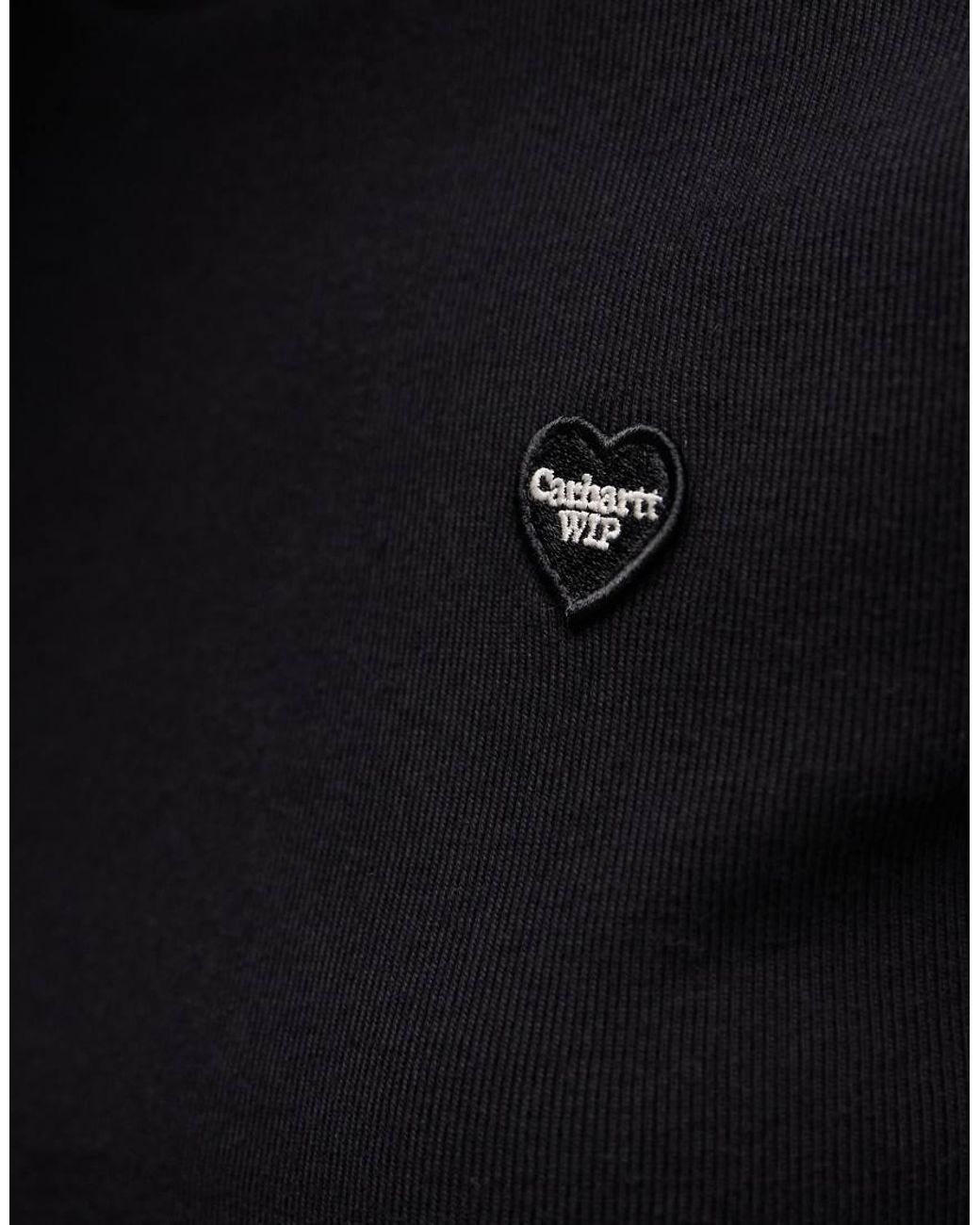Carhartt Black Small Heart Patch T-shirt