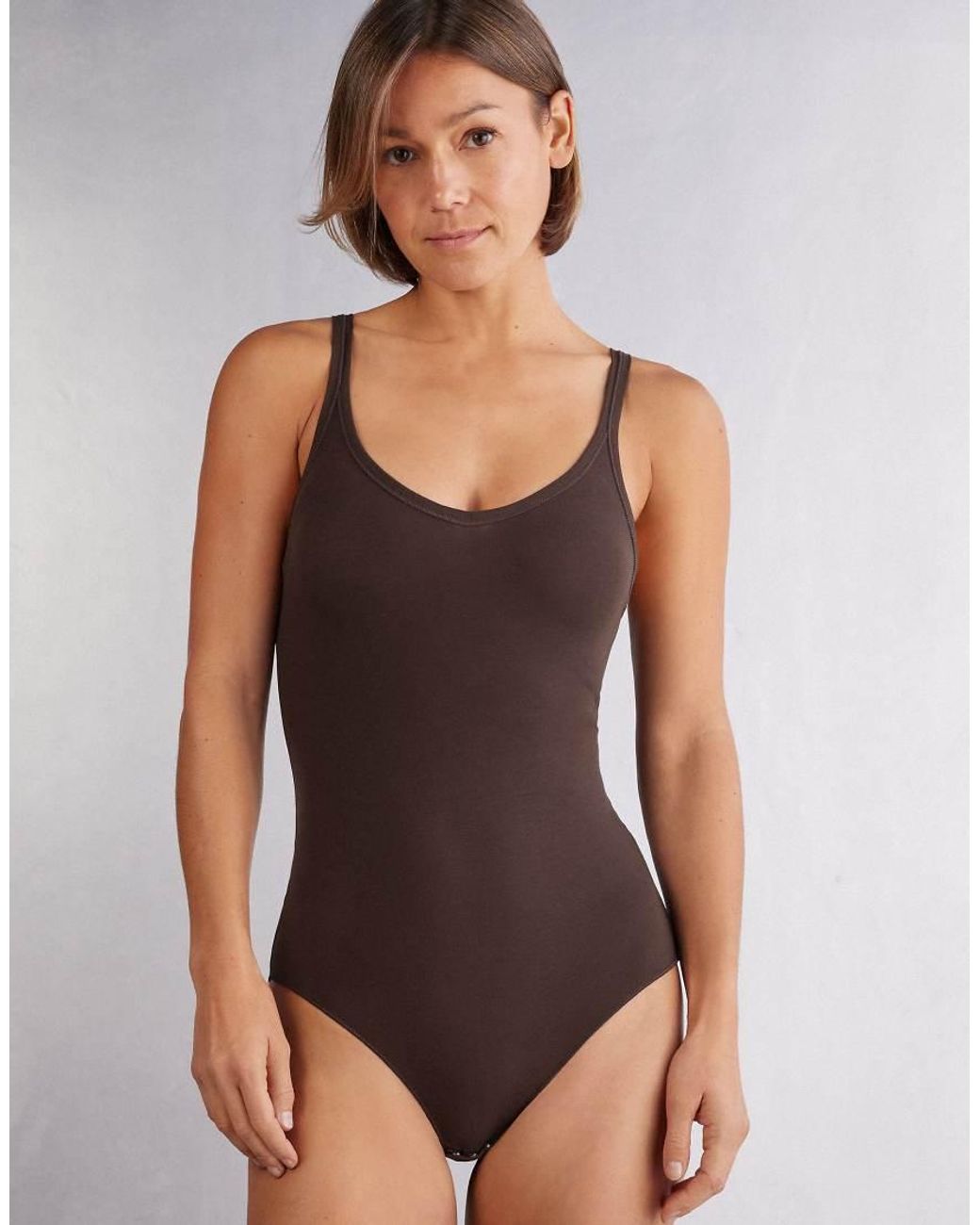 Intimissimi Black Ultralight Cotton Vest Body