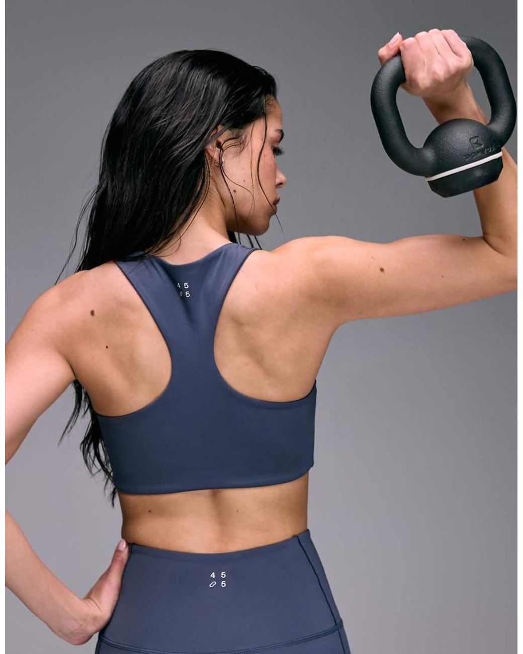 4505 Blue Active Push Up Medium Support Sports Bra