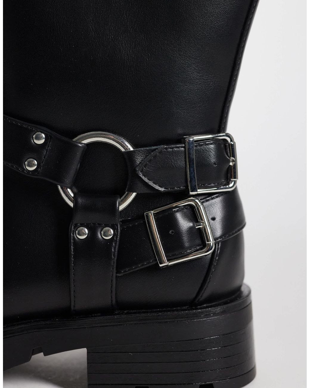 Glamorous Black Biker-stiefeletten