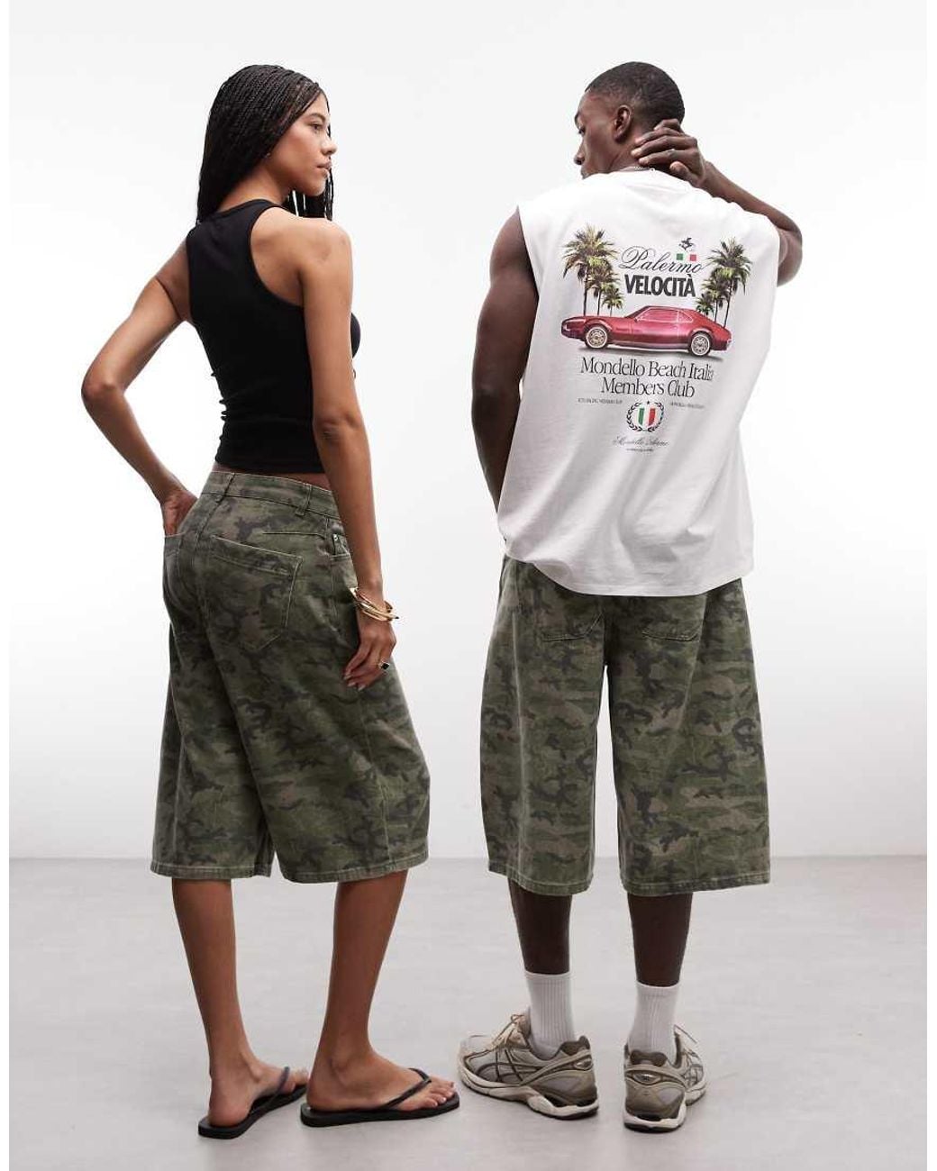 Reclaimed Vintage Green Unisex Jort