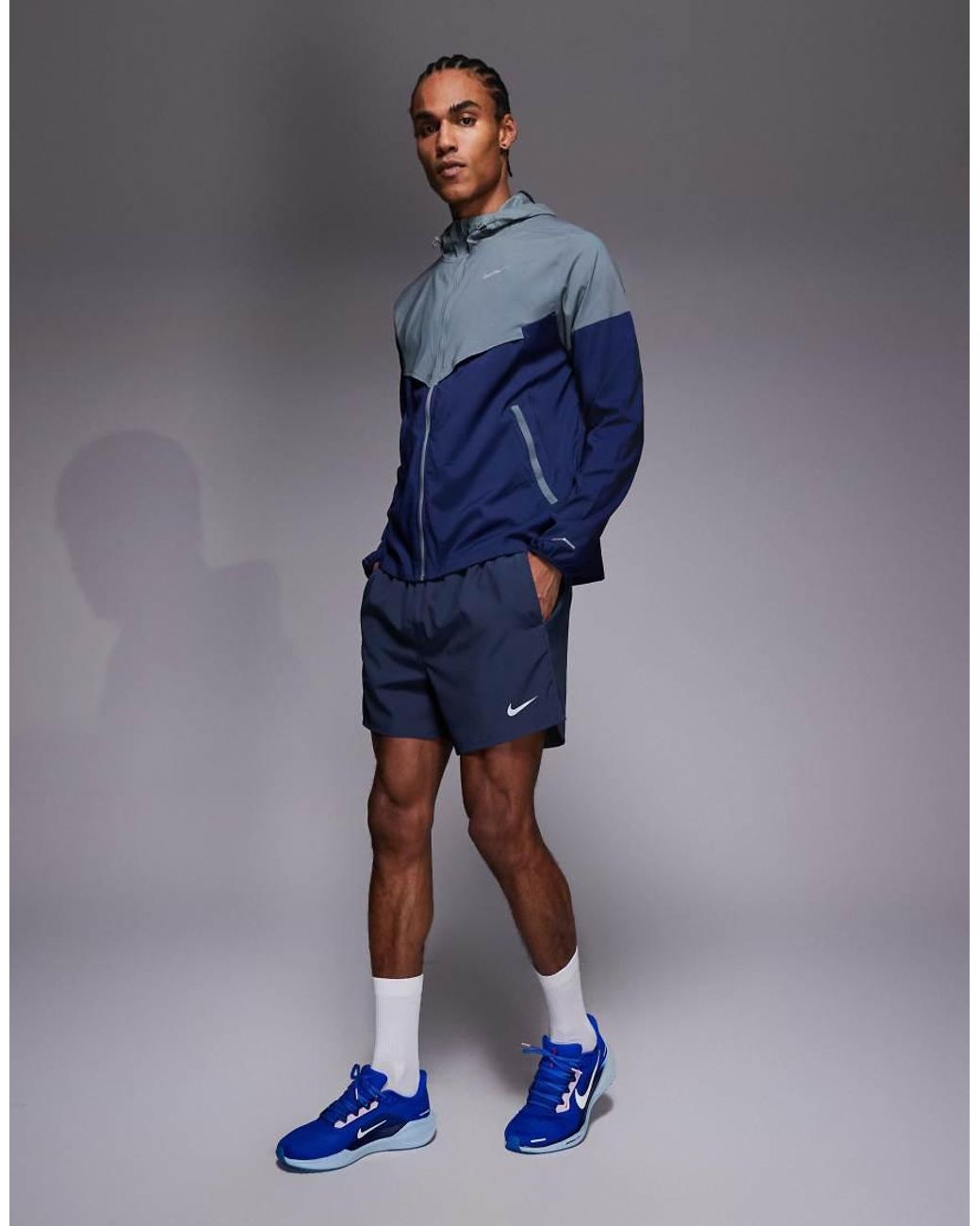 Chaqueta Cortavientos Y Gris Windrunner De Nike de hombre de color Blue