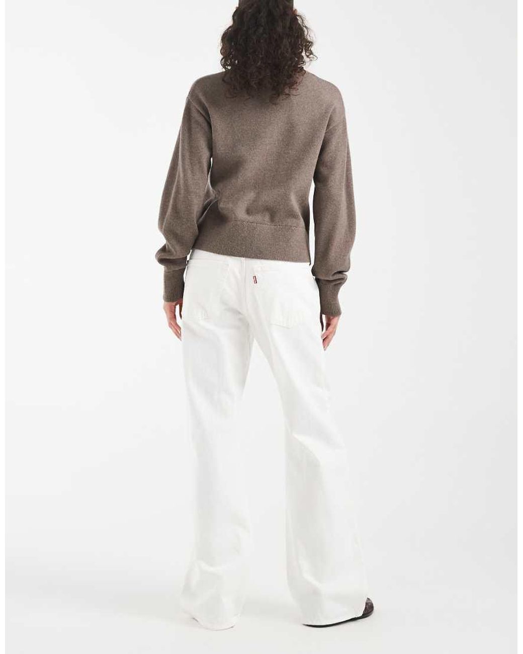 Levi's White Loose Bootcut Denim Jeans
