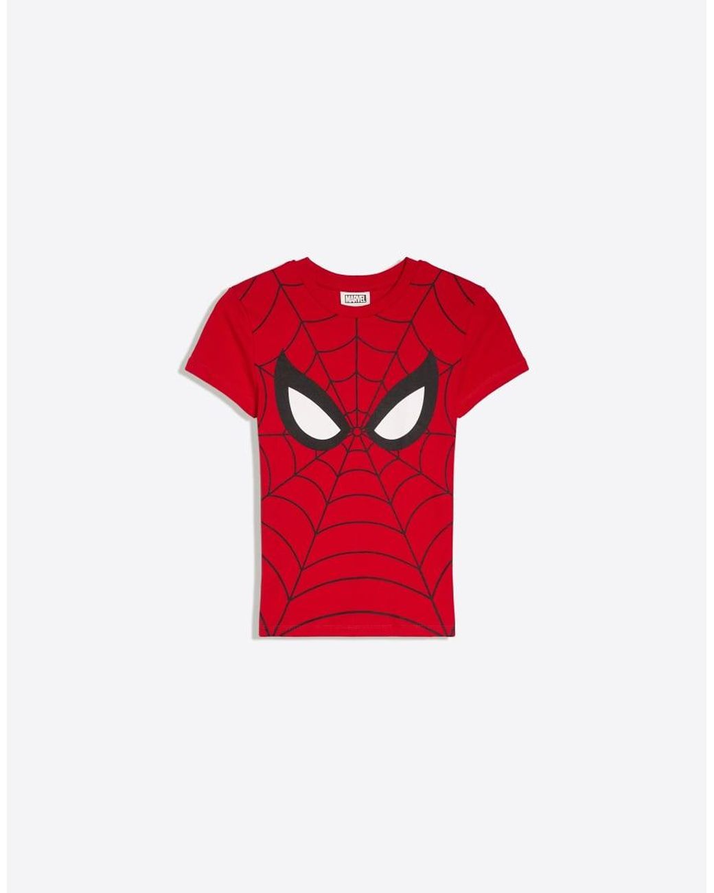 Bershka Red Spiderman Fitted T-shirt