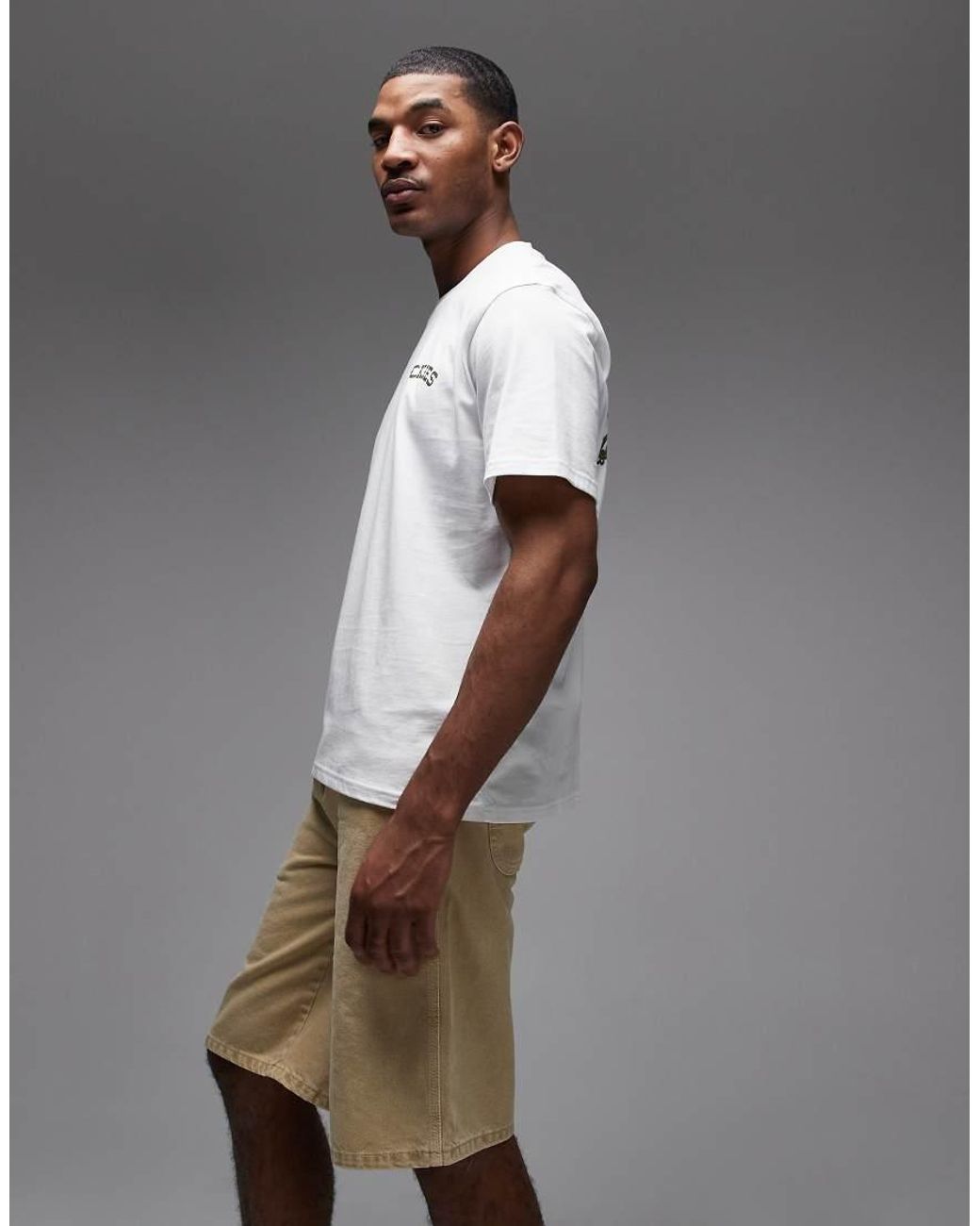 Dickies White 13 Inch Loose Jean Shorts for men