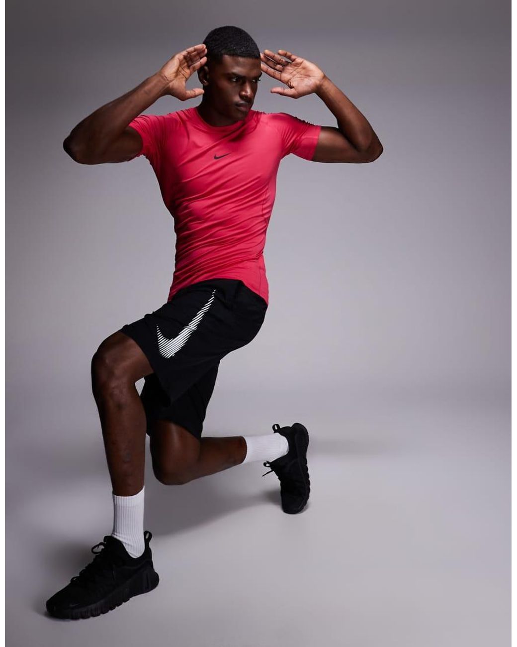 Nike Red Pro Dri-Fit Muscle Fit T-Shirt for men