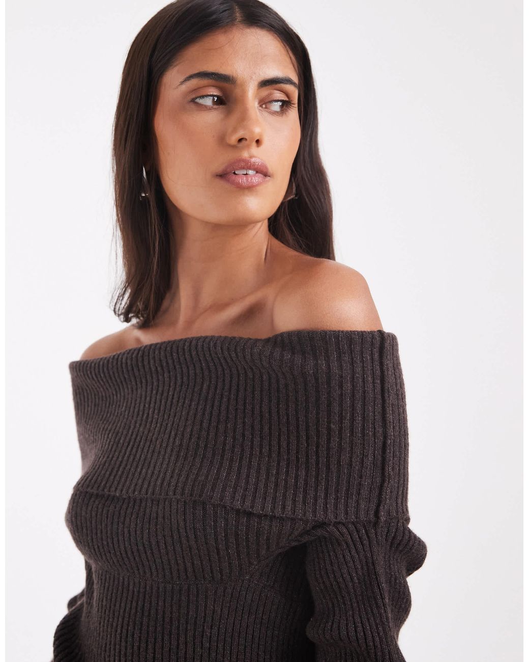 ONLY Black – schulterfreier strickpullover