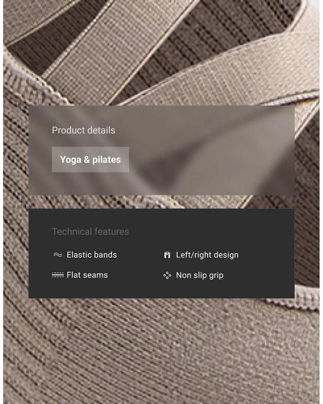 Oysho Black 2 Pairs Of Invisible Polyamide Blend Yoga And Pilates Socks With Double Straps