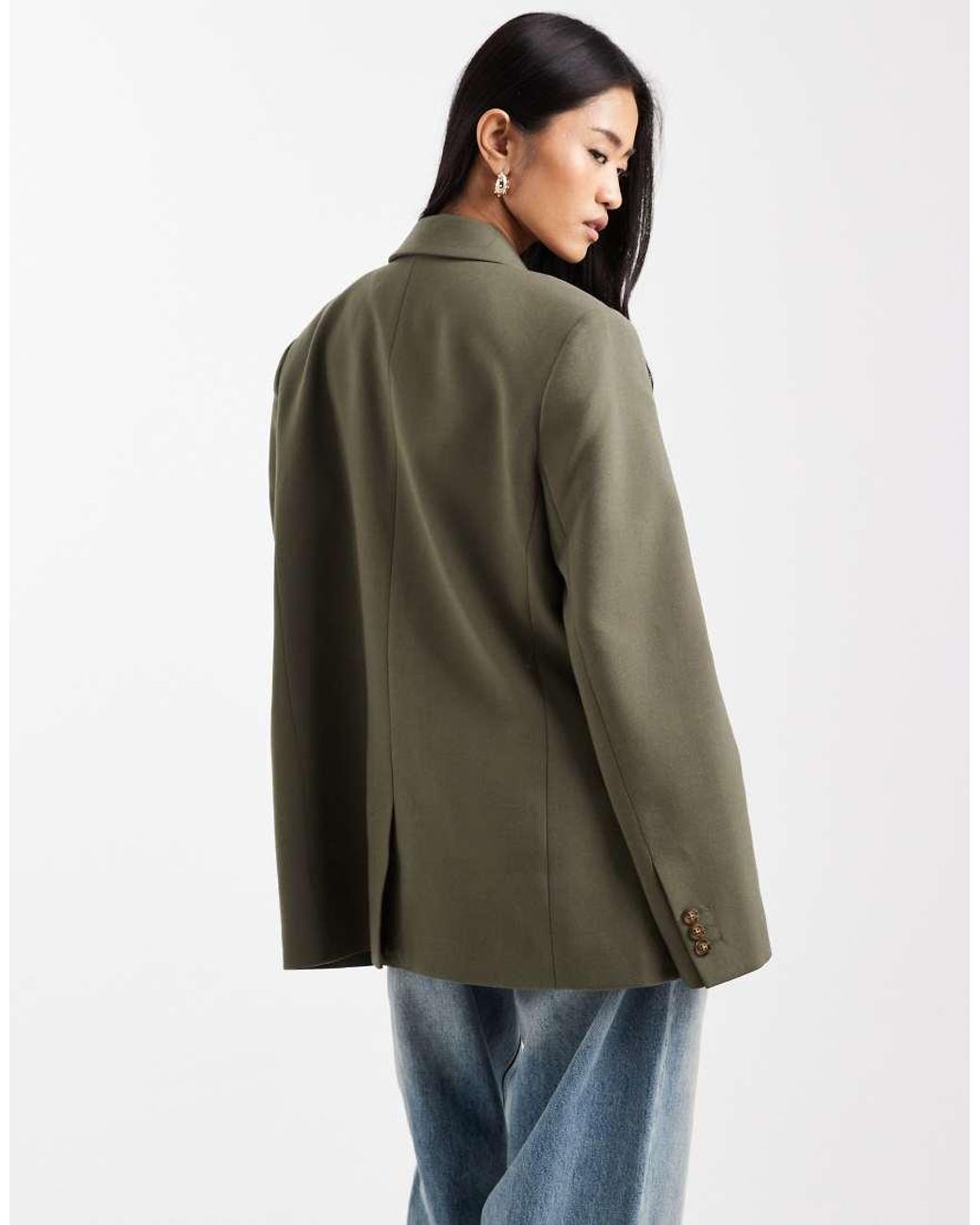 ASOS Green Tailored Grandad Blazer