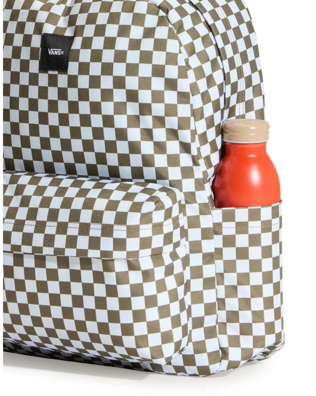 Vans White Old Skool Check Backpack