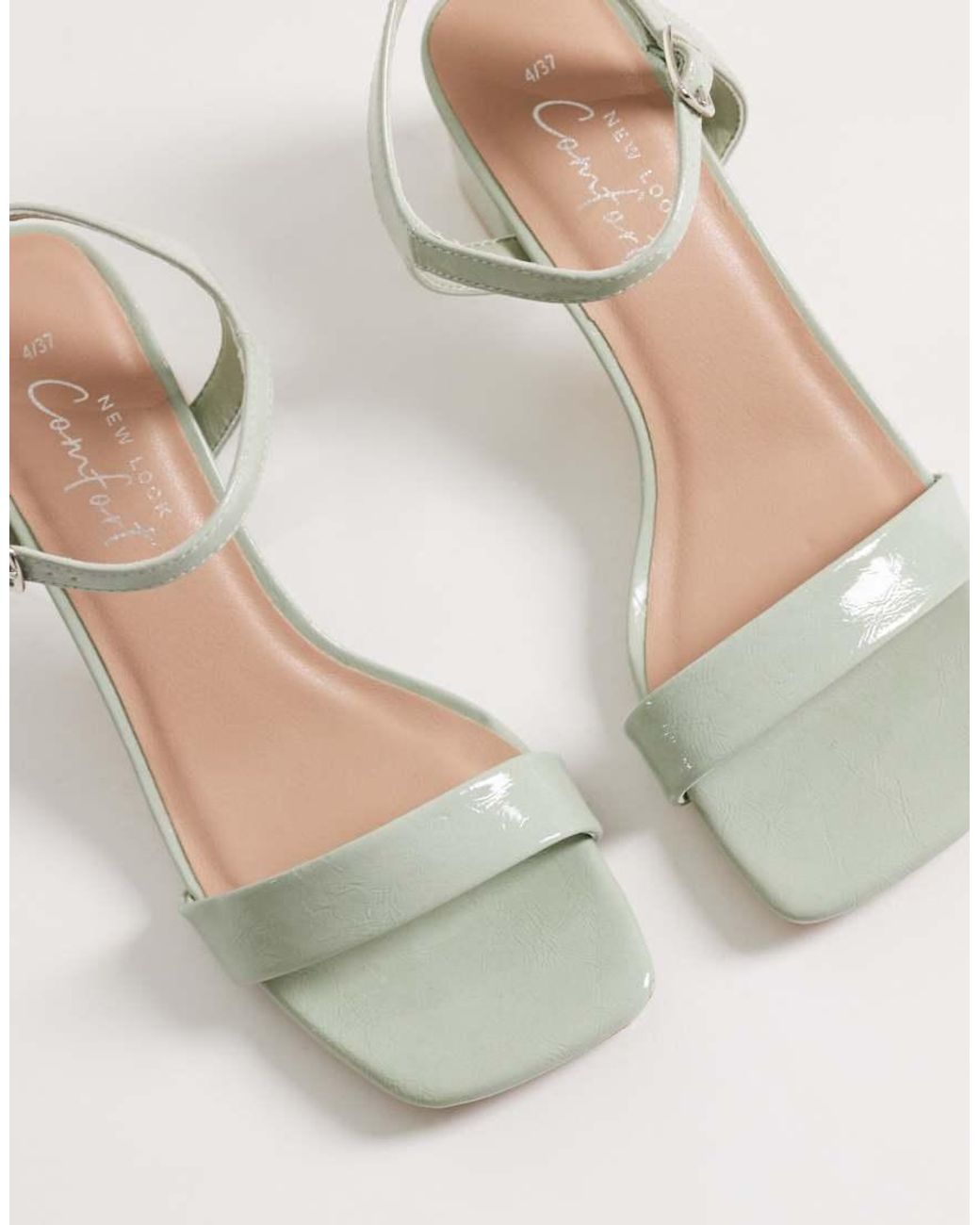 New Look White Blocked Heeled Sandal