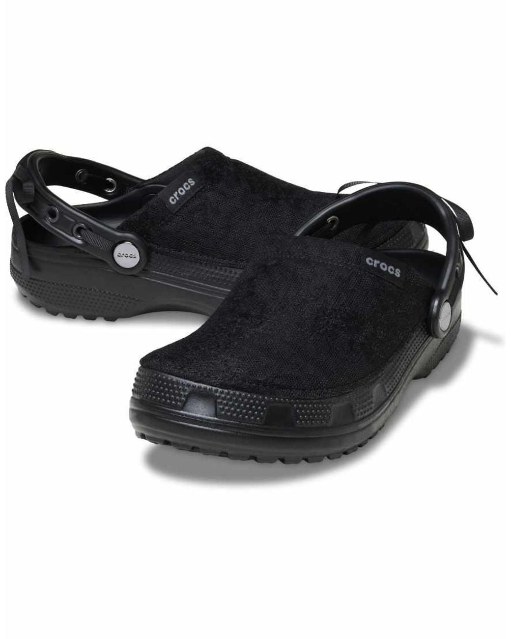 CROCSTM Black Crafted Lace Clogs