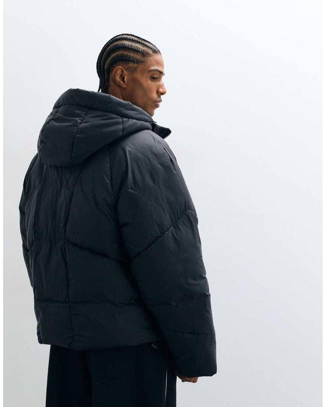 ASOS Blue Peakmax Puffer Jacket for men
