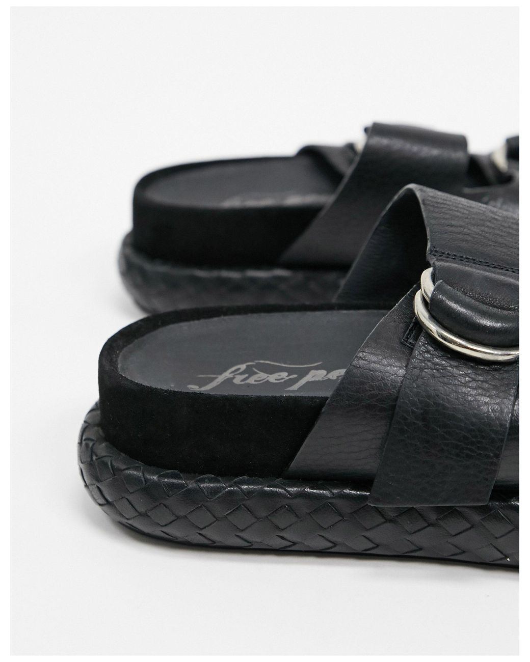 white buckle sliders