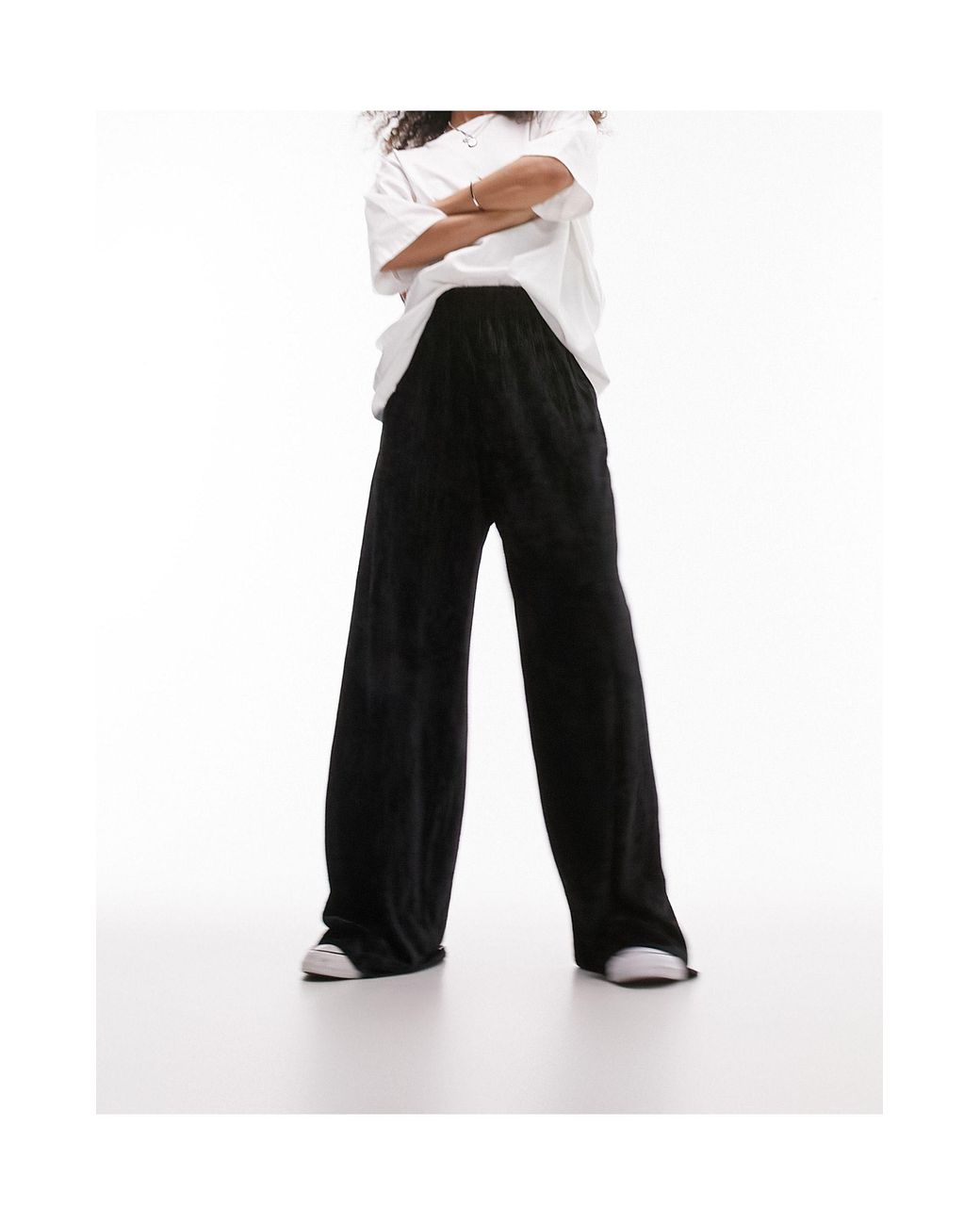 Plisse top trousers topshop
