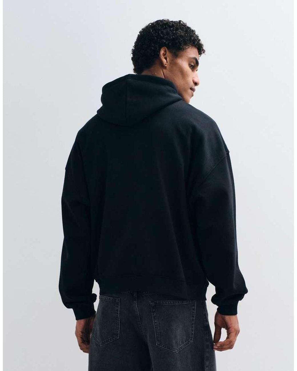 ASOS Blue Essentials Extreme Oversized Hoodie for men