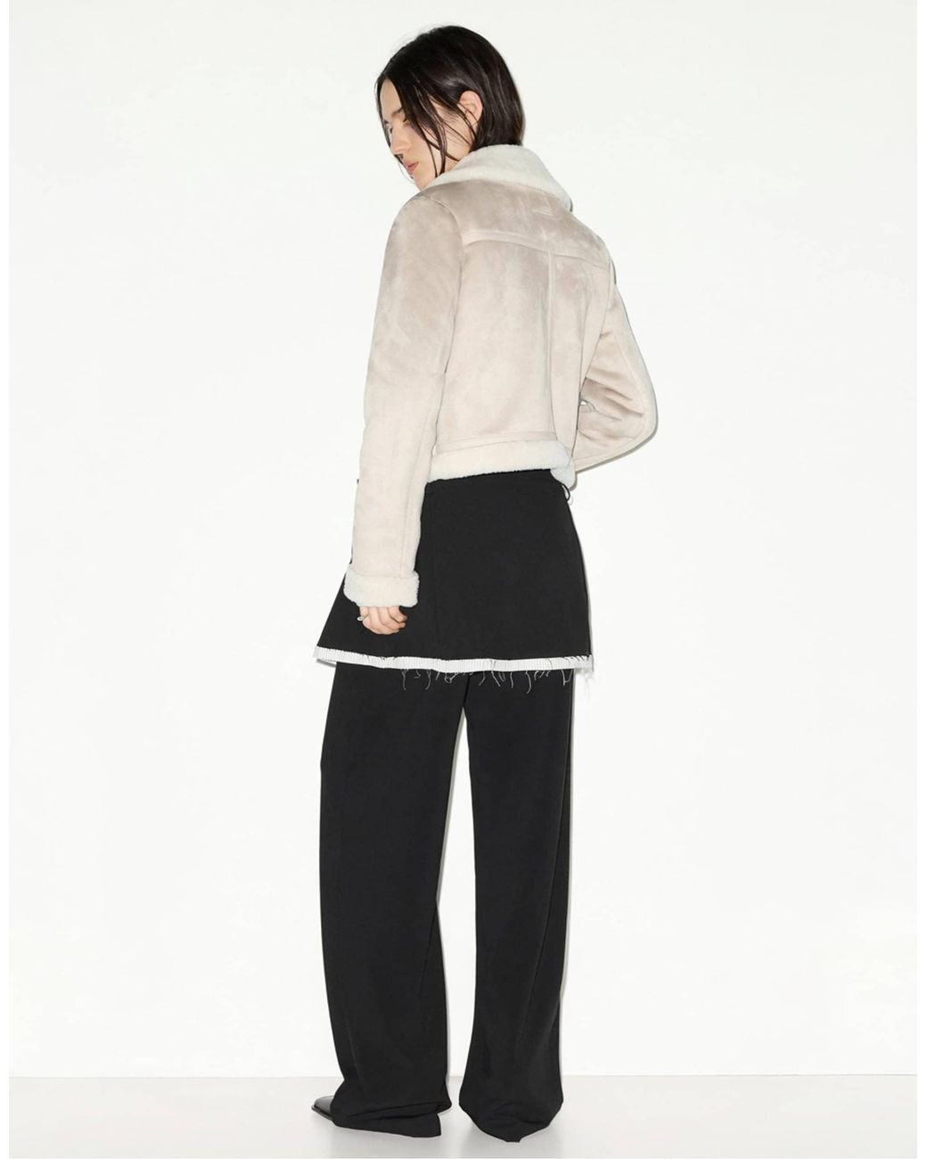 Pull&Bear White – kurze, doppelseitige jacke