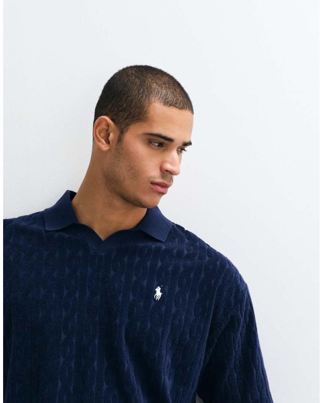 Polo Ralph Lauren Blue Knit Short Sleeve Relaxed Fit Polo for men