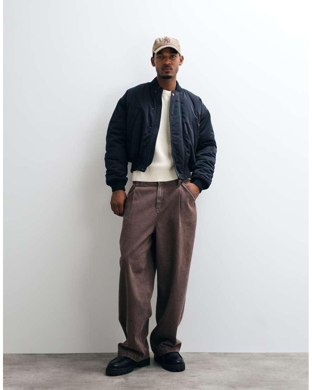 Weekday Blue Bomber With Gathered Sleeve And Back Detail for men