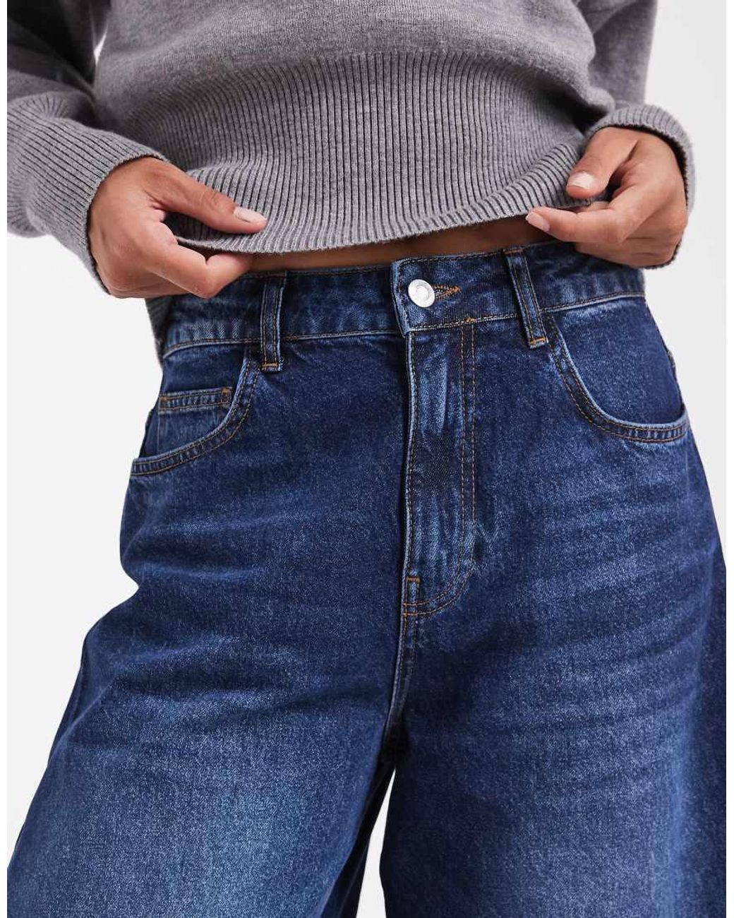 ASOS Blue Awkward Crop Jean