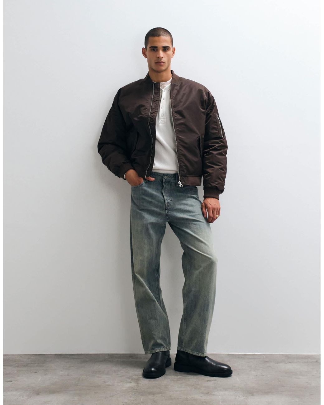 Bomber ASOS pour homme en coloris Gray
