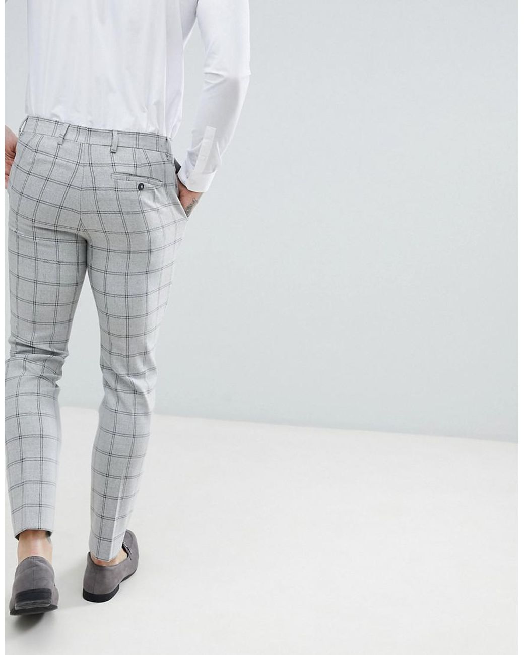 Denim Skinny Fit Suit Pants 