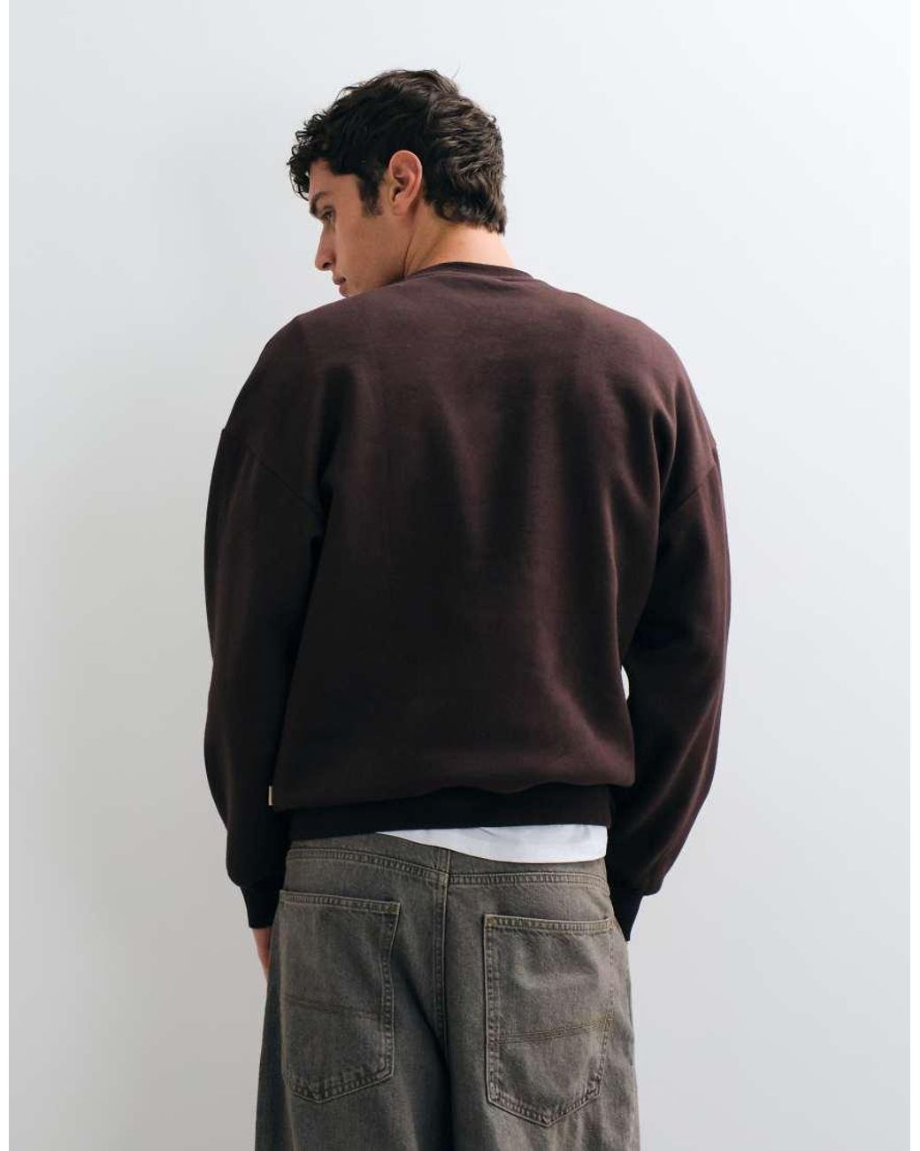 Only & Sons Black Oversized Crew Neck Sweatshirt for men