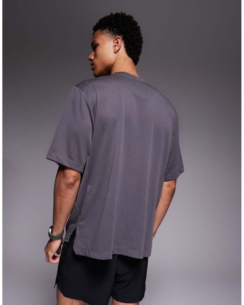 Adidas Originals Gray Adidas Training Essentials T-Shirt With Chest Print for men