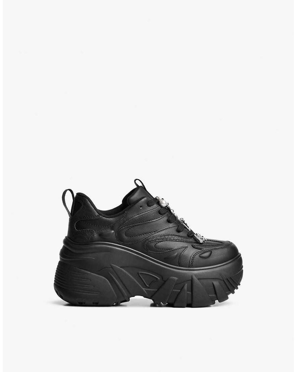 Bershka Black Xl Platform Trainers