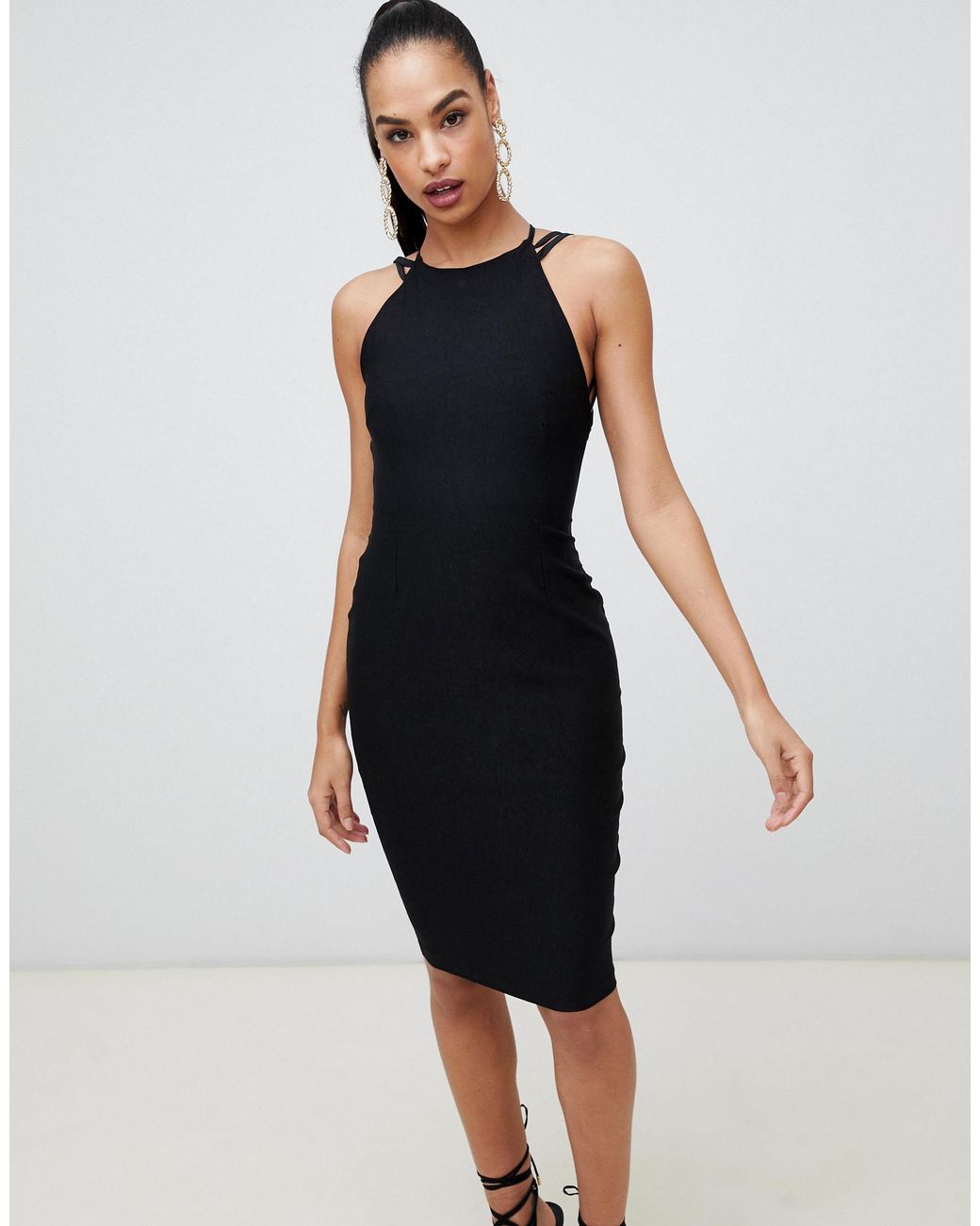 vesper strappy back midi dress
