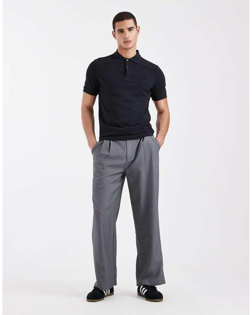 Fred Perry Black Logo Polo Shirt for men