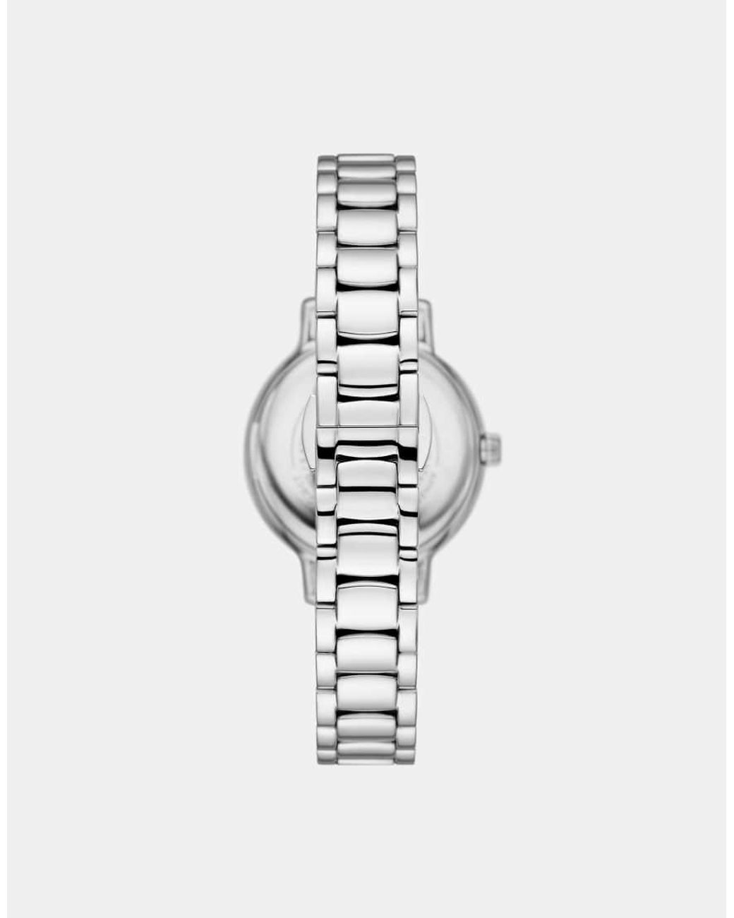 Emporio Armani White Three-Hand, Stainless Steel Watch, Ar11484