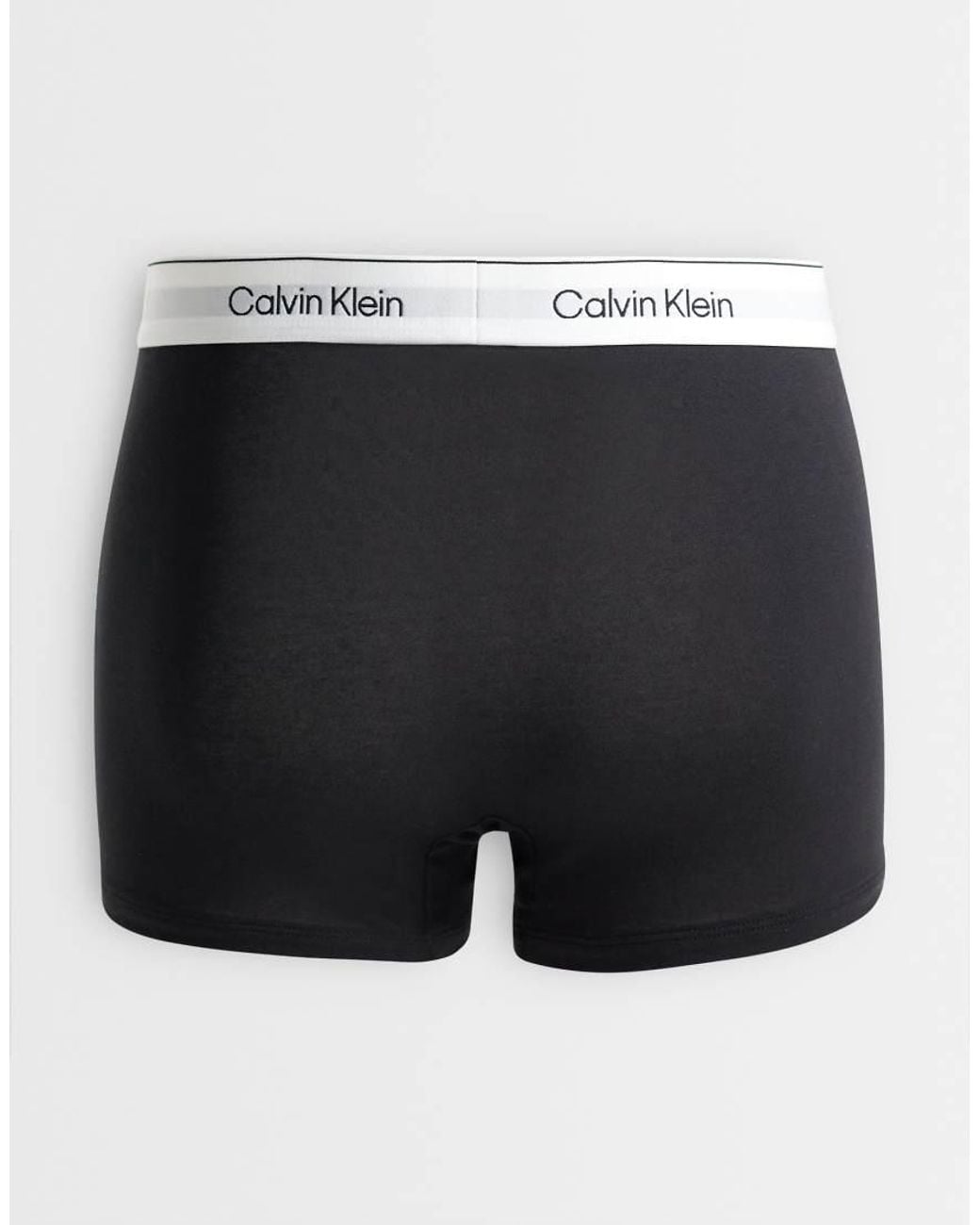 Calvin Klein White Icon Cotton Stretch 5 Pack Relaxed Fit Trunks for men