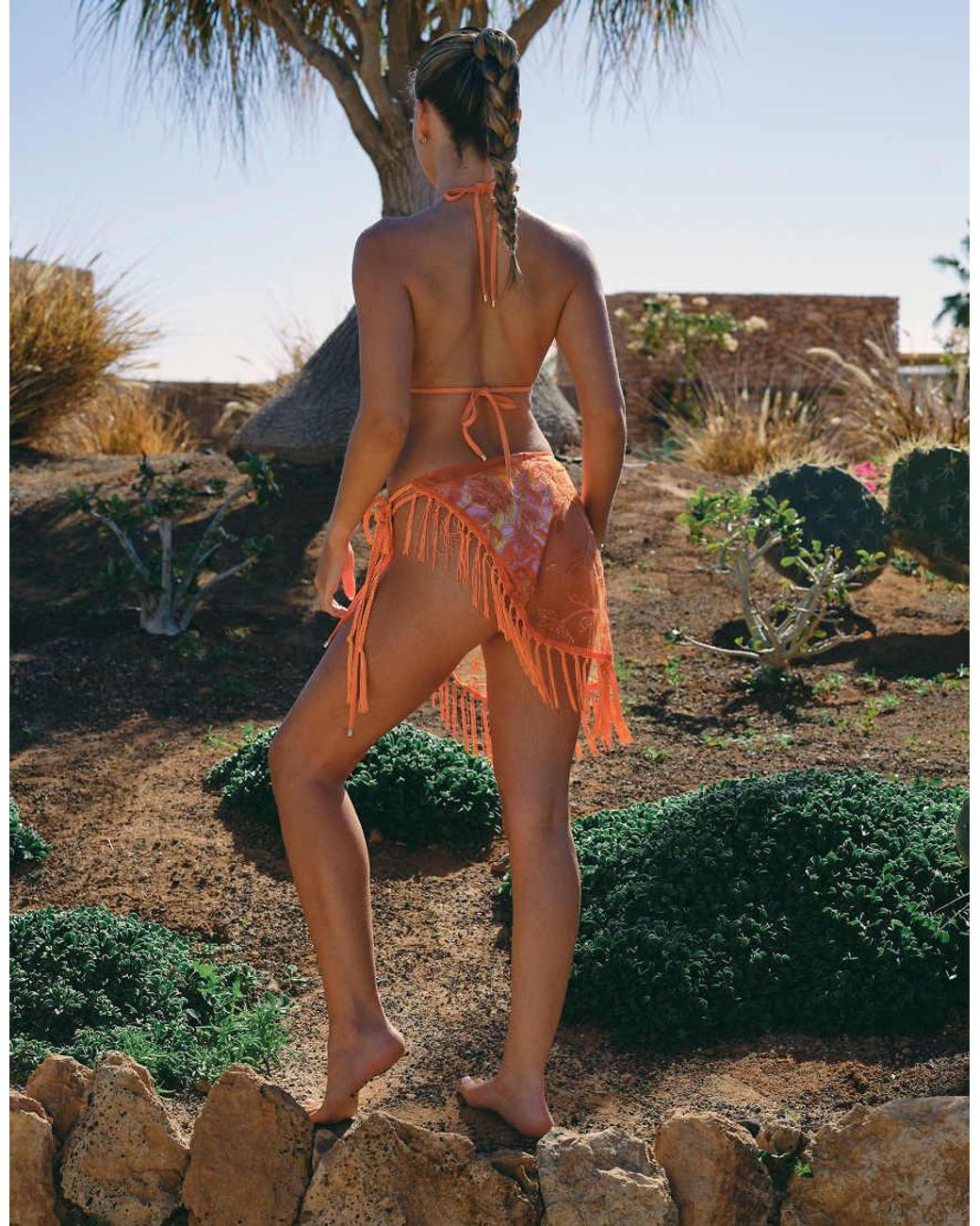 South Beach Green X Liv Silverman Sequin Sarong With Fringe Detail