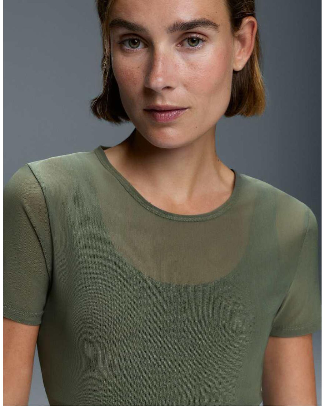 Oysho Green Short-Sleeved Evermove Tank Top