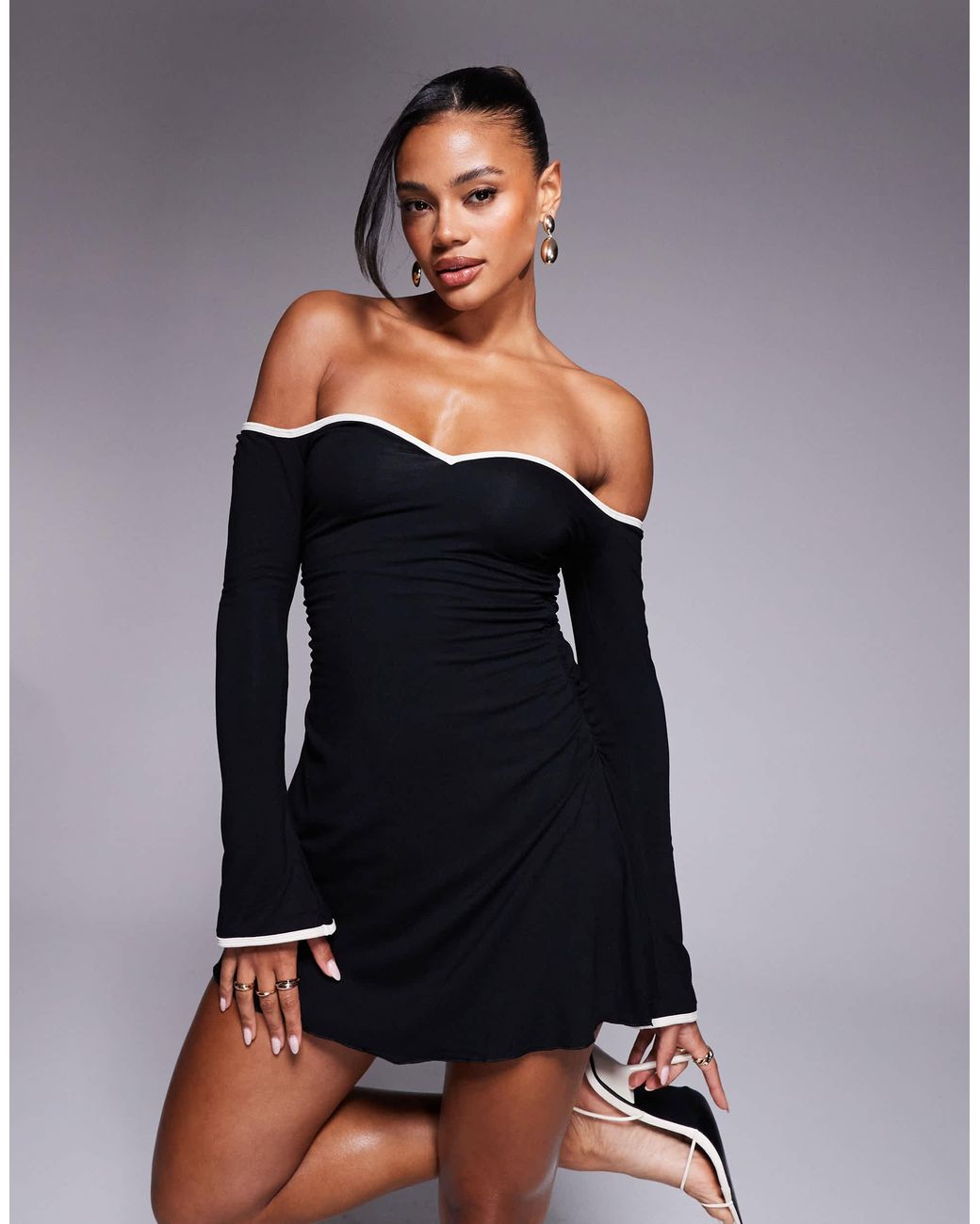 cotton knit mini dress Peanut Washed Cotton Knit Sleeveless Mini Dress