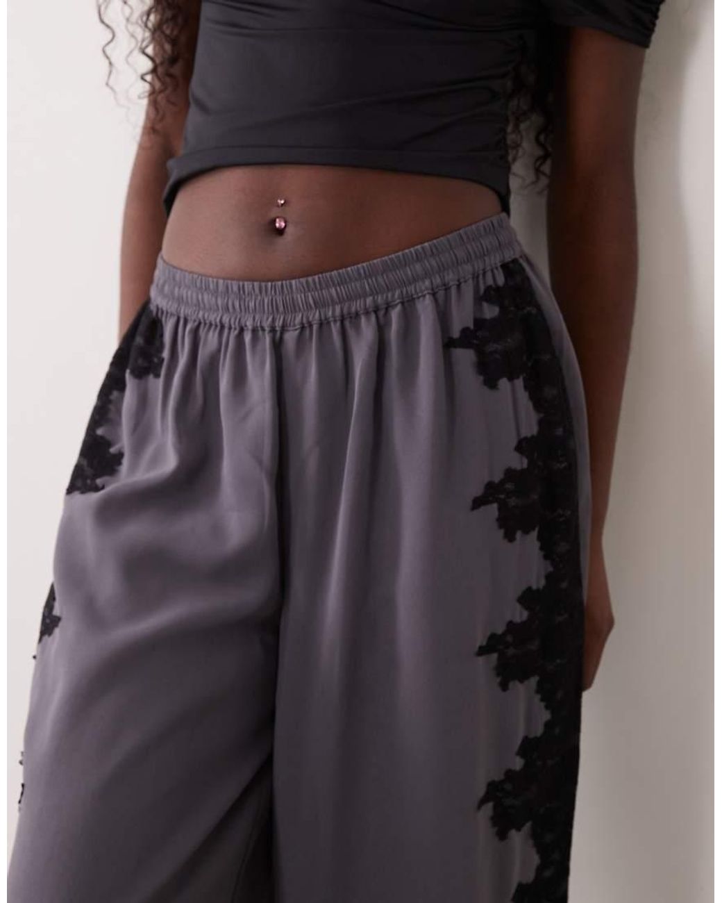 ASOS Green Lace Insert Trousers