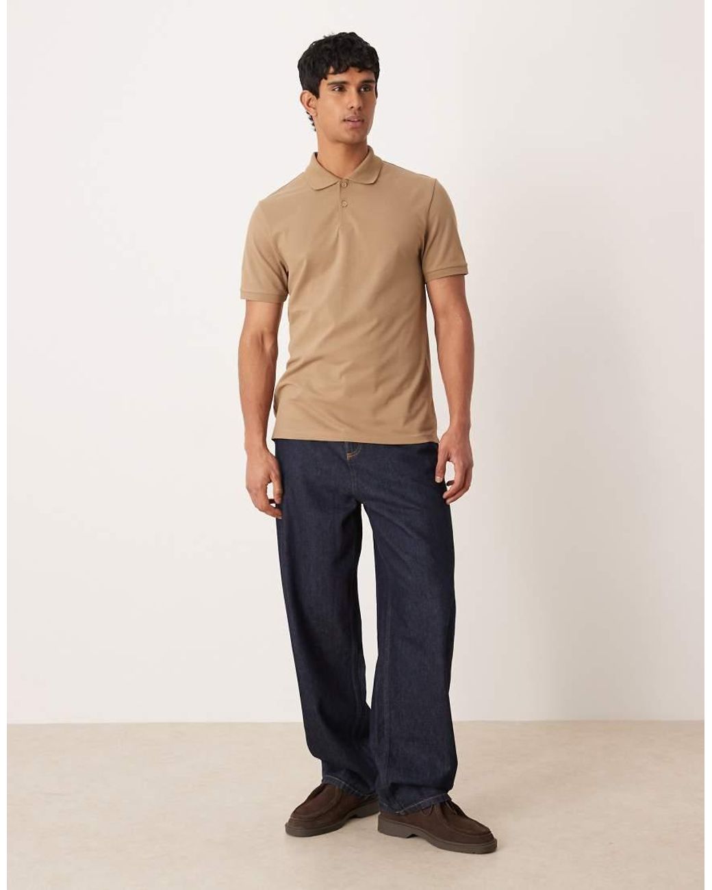 Polo Basic Regular Fit di ASOS in Blue da Uomo
