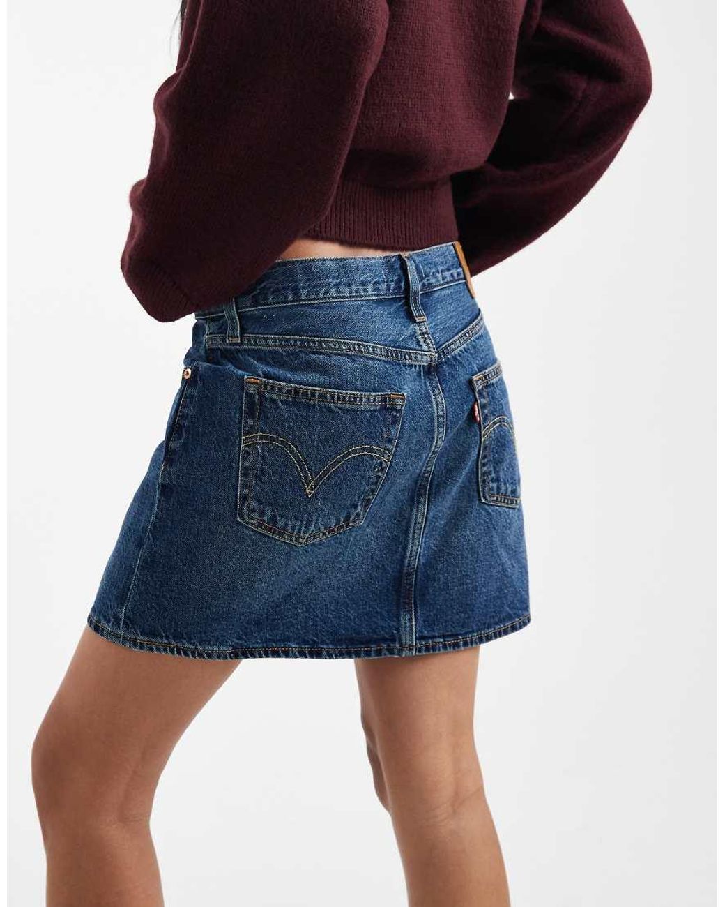 Levi's Red Icon Denim Mini Skirt