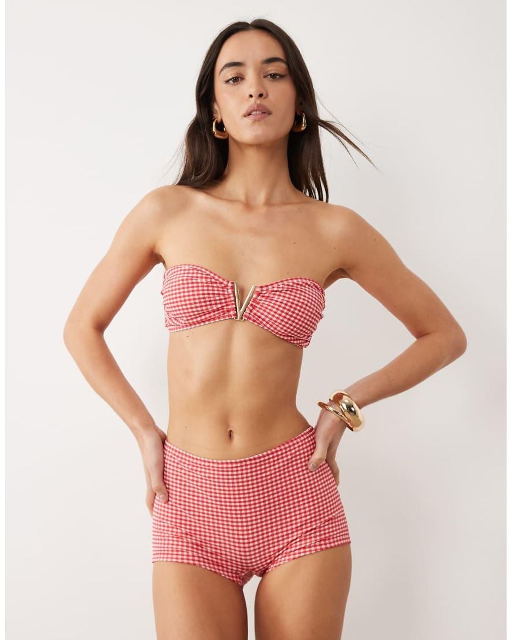 Kulani Kinis Pink Strawberry Siesta Micro Swimshort Bikini Bottom