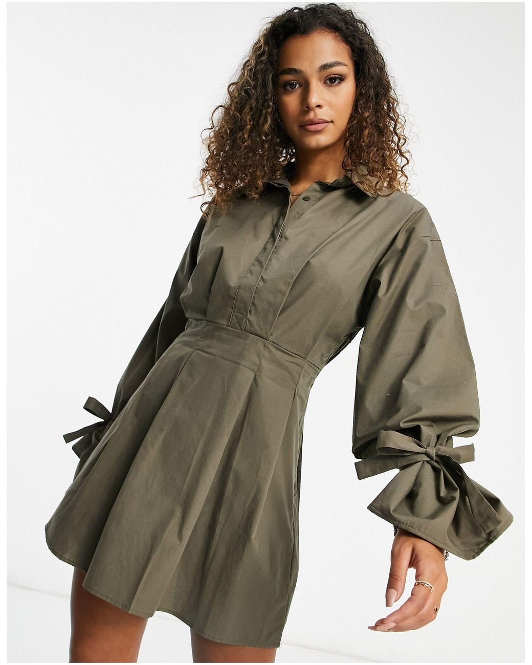 Missguided Skater Shirt Dress With Tie 