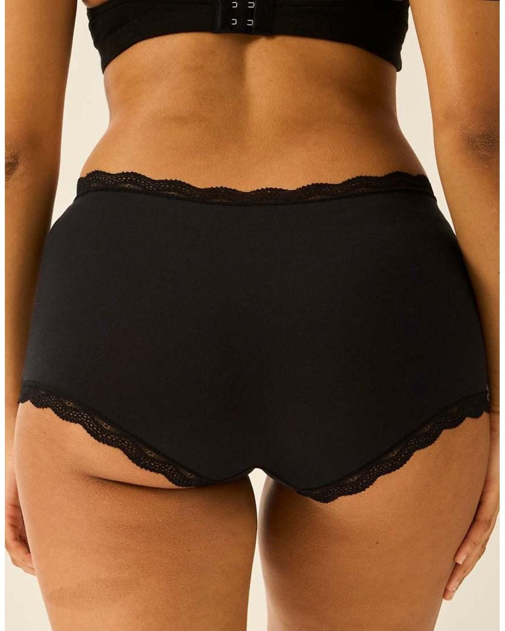 Stripe & Stare Black Hipster Knicker Four Pack