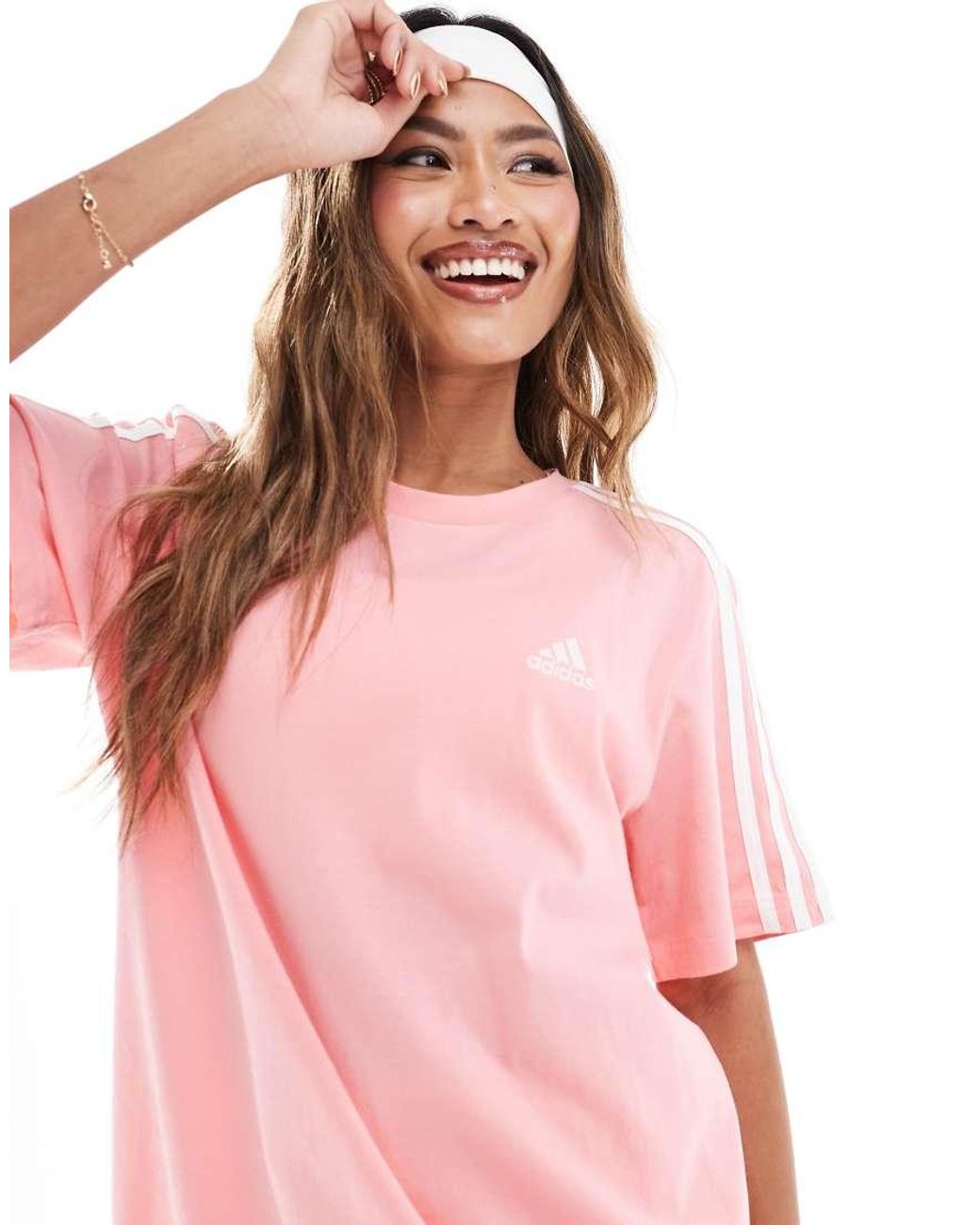 Outfit Adidas Rosa Shirt T Shirt Dress Adidas Rose Dress Adidas T-shirt  Dress Pink, image size:1040x1300