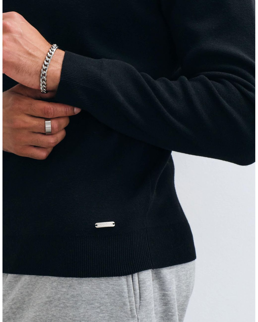 Threadbare Blue Classic 1/4 Zip Sweatshirt for men