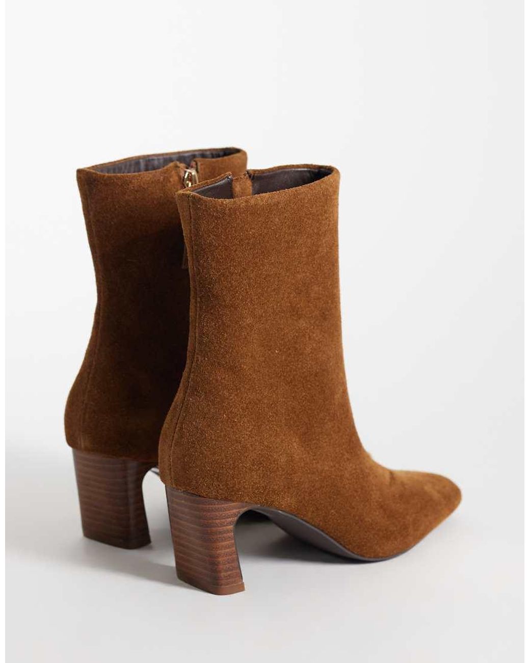 Nobody's Child Brown Ottilie Real Suede Mid Ankle Boots